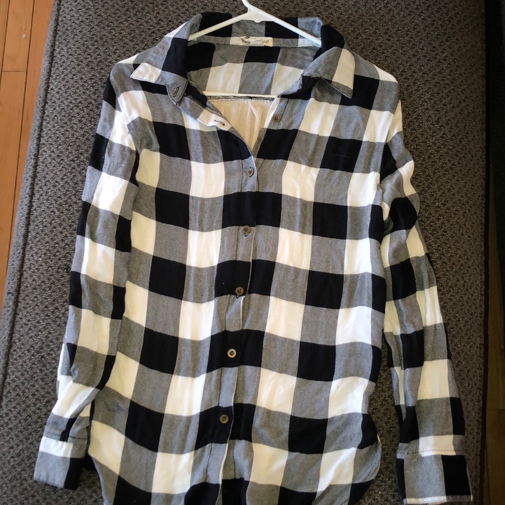 B&W plaid with cream back